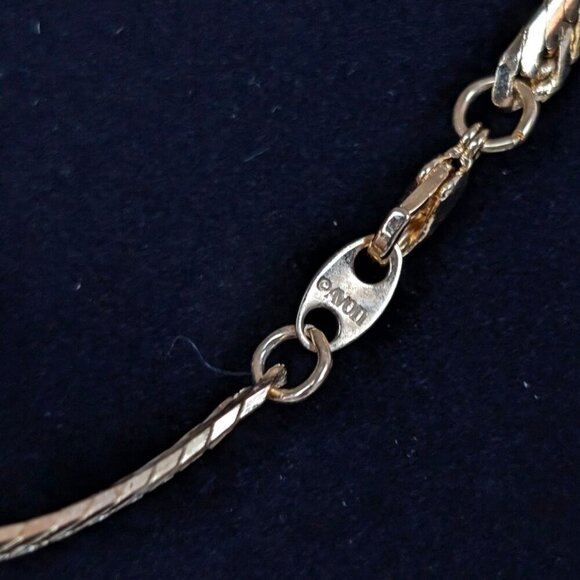 Vintage Avon Enamel & Rhinestone Knot Necklace - Picture 6 of 7